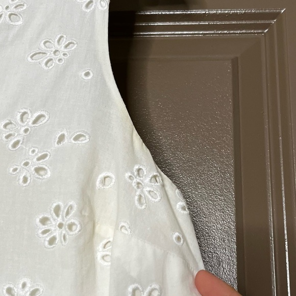 Hatch The Cassie Jumpsuit White Eyelet Lace Floral Size 0 Maternity Cotton - Picture 7 of 14